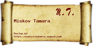 Miskov Tamara névjegykártya
